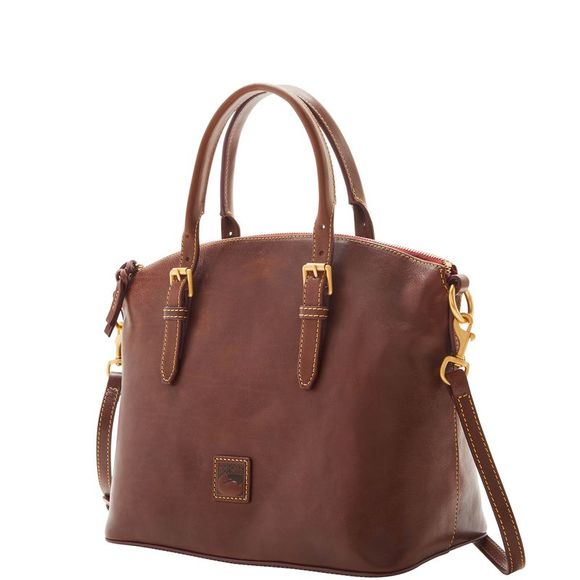 Dooney & Bourke Florentine Domed Satchel - Chestnut - Picture 2 of 4